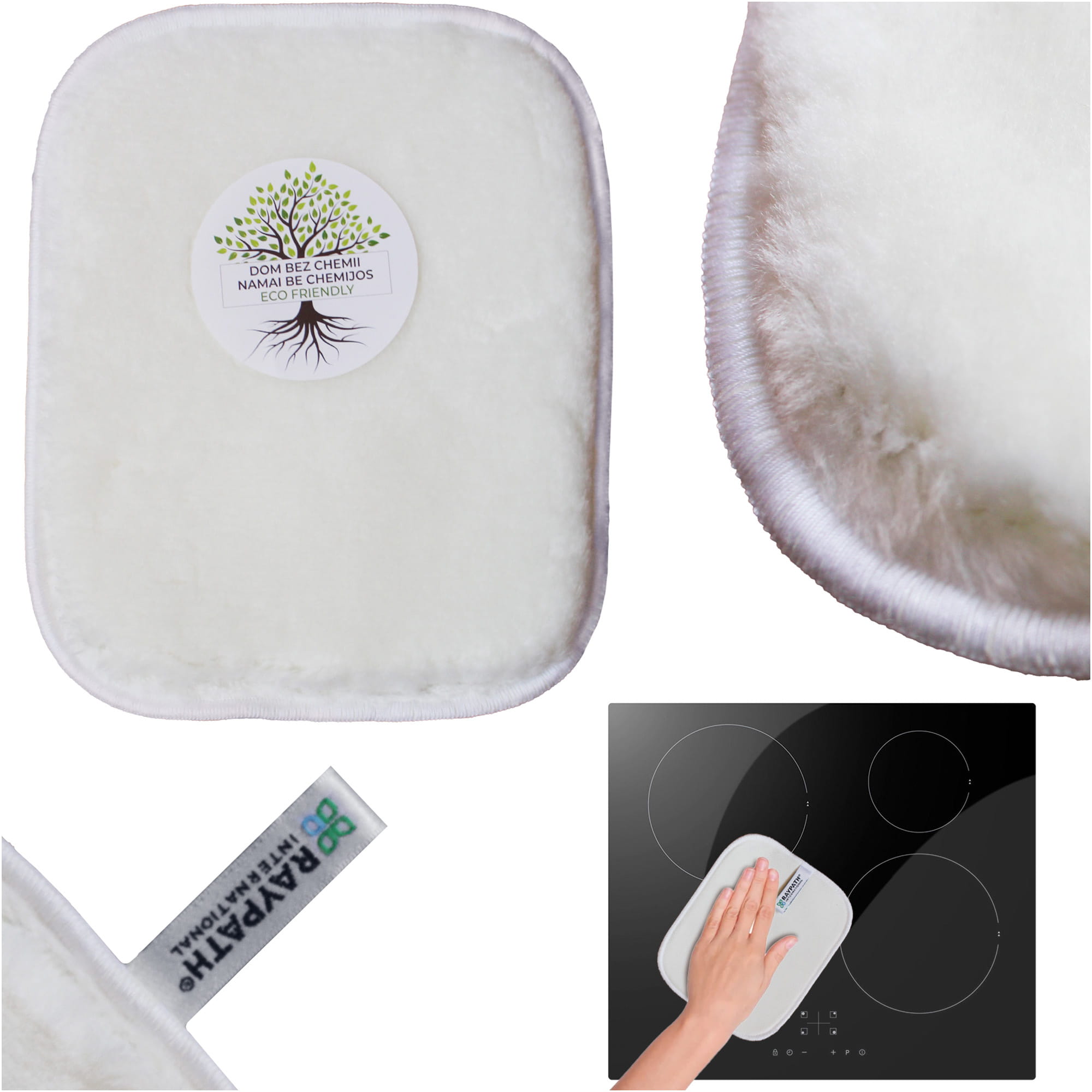 Ścierka do czyszczenia Kuchni Raypath Biała 15 x 18 cm Czyścik Ściereczka